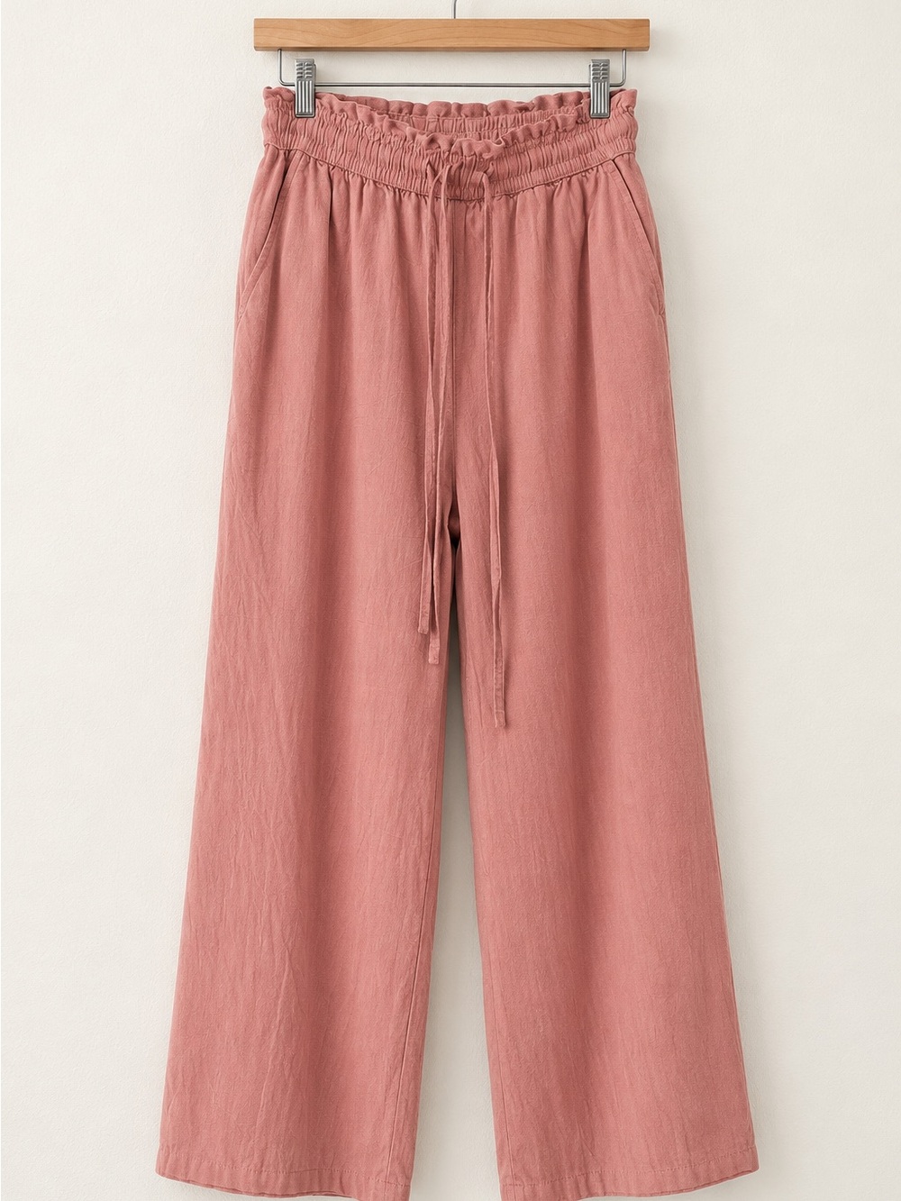 Women’s Wide-Leg Drawstring Pants - Dusty Rose